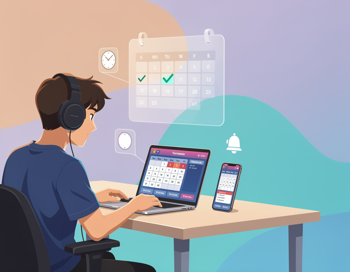 Ilustrasi cara daftar turnamen online tanpa salah jadwal untuk turnamen game online ucok4d